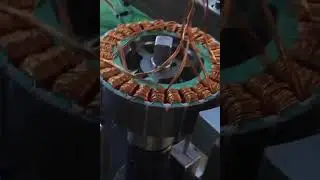 Wheel Hub motor stator slot wedge insertion process #motor #automation #manufacturing