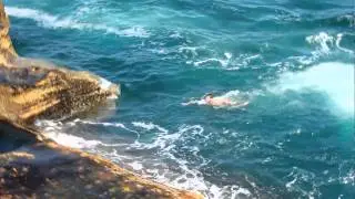 Ben Jumps Off rocks Near Suck Rock, Kurnell