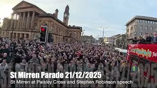 St Mirren at Paisley Cross and Stephen Robinson speech