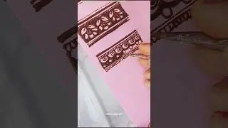 Border design using spiral | Mehndi for beginners #mehndiforbeginners #shorts #ytshorts