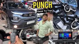Tata Punch Pure Base to Top Modification ✅ Tata Punch Pure Model Modified
