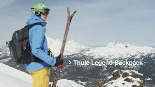Прыжки с трамплина на лыжах &ndash; Маттиас Жиро и рюкзак Thule Legend