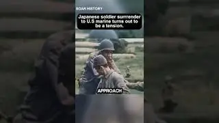 Okinawa Island:Japanese soldier surrender to US marine during ww2 #ww2 #history #military