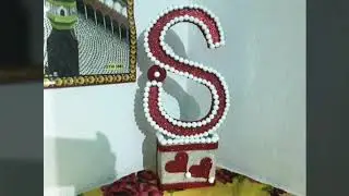 Diy New Design's (S).. Showpiece  with Glitter Paper art !! Room Decor 2019