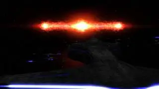 CGI space battle