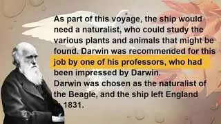 Learn English Practice Reading Listening Level 3 &ldquo;Charles Darwin&rdquo;