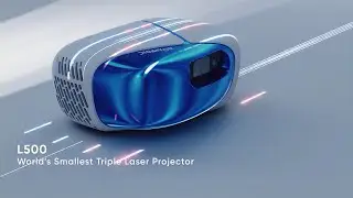 NOMVDIC L500 Portable RGB Triple Laser Projector Image Video