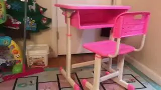 Walmart Clearance Kids Study Desk Storage Children School Table Adjustable WQ990PKNS2 Assemble