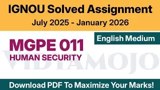 IGNOU MGPE 011 Solved Assignment 2025-26 English Medium PDF Download