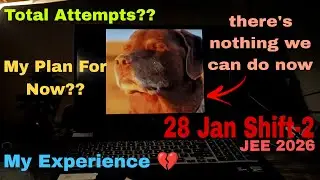JEE MAINS 2026 : 28th JAN SHIFT - 2 -- My Experience 💔
