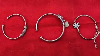 Lightweight trending fancy silver kada design✨️ #silver ##jewelry #2025 #viralvideo 