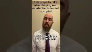 Five steps to take when buying real estate that is tenant occupied #realestate #buy #tenant #lease