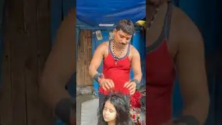 Street head massage | Jr Lalbaba #asmr #instantsleep #massagetherapy #chiropractic #relax #scalping