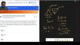 JEE MAIN PYQ: q22 deviation of prism with small angle