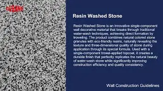 Resin Washed Stone wall Construction Guidelines
