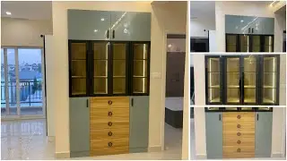 Day-17 Live Room Cabinets | Home Interior In Chennai  | Crockery Unit Design Ideas | Ph:9789951863