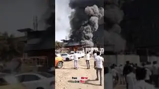 Fire erupts at Triveninagar Chowk in Talwade