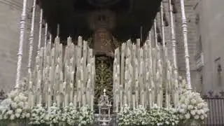 Virgen de la Soledad (Hermandad Servitas) BM Coria del Río Salida Catedral Sábado Santo 2023 Sevilla