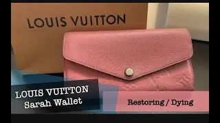 Louis Vuitton Red Sarah Monogram Empreinte Leather Wallet