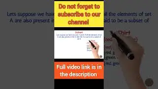 what is a subset in urdu | Subset in math | 