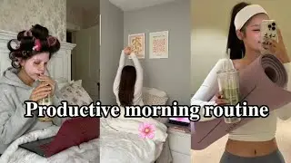 productive morning routine ❤️✨🌷#productivity #routines #morning #health #glowup #study  