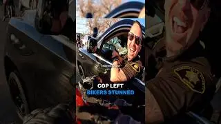 Полицейский ошеломил байкеров