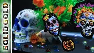 DAY OF THE DEAD GOLDFISH TANK