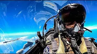 U.S. Marine Corps &bull; Multirole Fighter Aircrafts Launch AIM-9X Missiles Against Aerial Threats