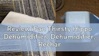 Review iFan Thirsty Hippo Dehumidifier, Dehumidifier, Rechargeable Moisture Absorber | Reusable (IF