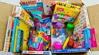 Doms Stationery Collection, Apsara Pencil, 🐇Sharpener, ☺️ Eraser, Magic Marker, Bursh Pen, Crayons