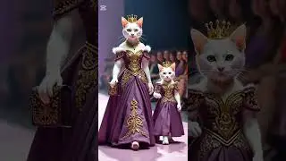 Cutest Cat Family Runway Walk Ever | Viral Cat Fashion Show 2025 | Funny & Stylish #ytshorts​