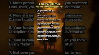 7 Harsh Truths You Must Accept to Build a Resilient Life #darkpsychology #humanbehavior #psychology
