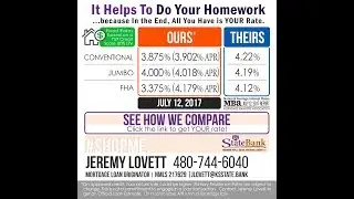 Mortgage Rate Comparison 7-12-17