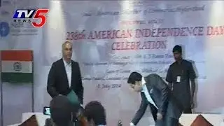 238th US Independence Day Celebrations In Hyderabad | Chief Guest KTR : TV5 News