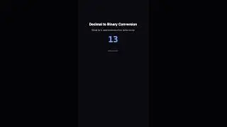 Decimal to binary conversion visualized.