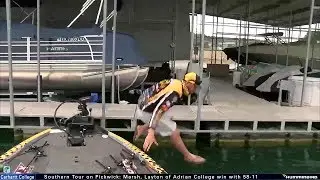 Drew Benton falls into Lake Travis