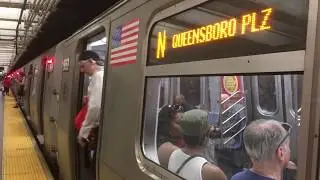 BMT Broadway Line: (F) (Q) Express and (N) (R) Local Trains @ 49th Street (R46, R160)