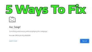 How To Fix STATUS ACCESS VIOLATION Error in Google Chrome