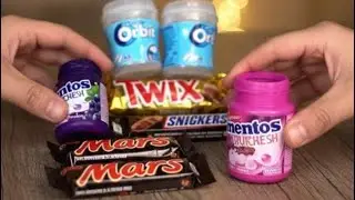 ASMR snikers mars twix orbit mentos #candy #chocolate 