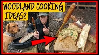 ABANDONED SHELTER WOODLAND COOKING | Fire Baked Bread | Foraging | Avoid the pandemic