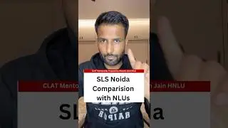 SLS Noida Comparision with NLUs ✅ #clat2025 #slat2025 #clatexam