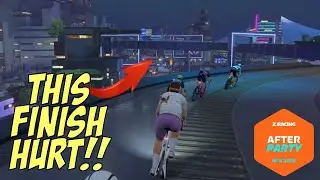 This Zwift Racing Finish is BRUTAL! // Neon After Party