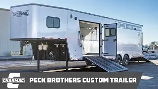 Peck Brothers Custom Gooseneck Walkthrough | Charmac 32' Gooseneck Tri-Sport Motorsport Trailer