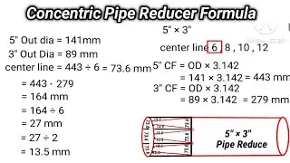 How To Concentric Pipe Reducer Formula And Detail !!