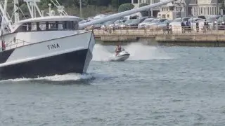 Tina Trawler Gets A Jet Ski Pass - Manasquan Inlet - Point Pleasant Beach, New Jersey