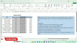 Copy and Paste Visible Cells Only, Not Hidden Cells
