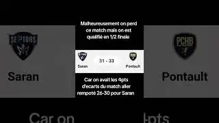 R&eacute;sultats du match #result #handball #proligue #saran #pontault #pourtoi