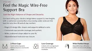 Discount On Glamorise Women's Full Figure Plus Size MagicLift Original Wirefree Support Bra
