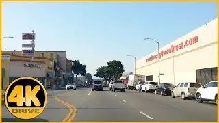 Driving Tour of Central Ave, Los Angeles (1st St to Vernon Ave) [4K]