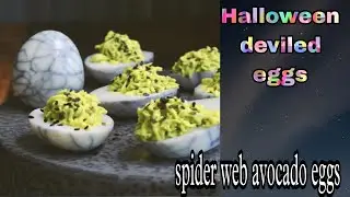 spider web 🕸️🕷️ avocado 🥑 eggs || easy halloween treats